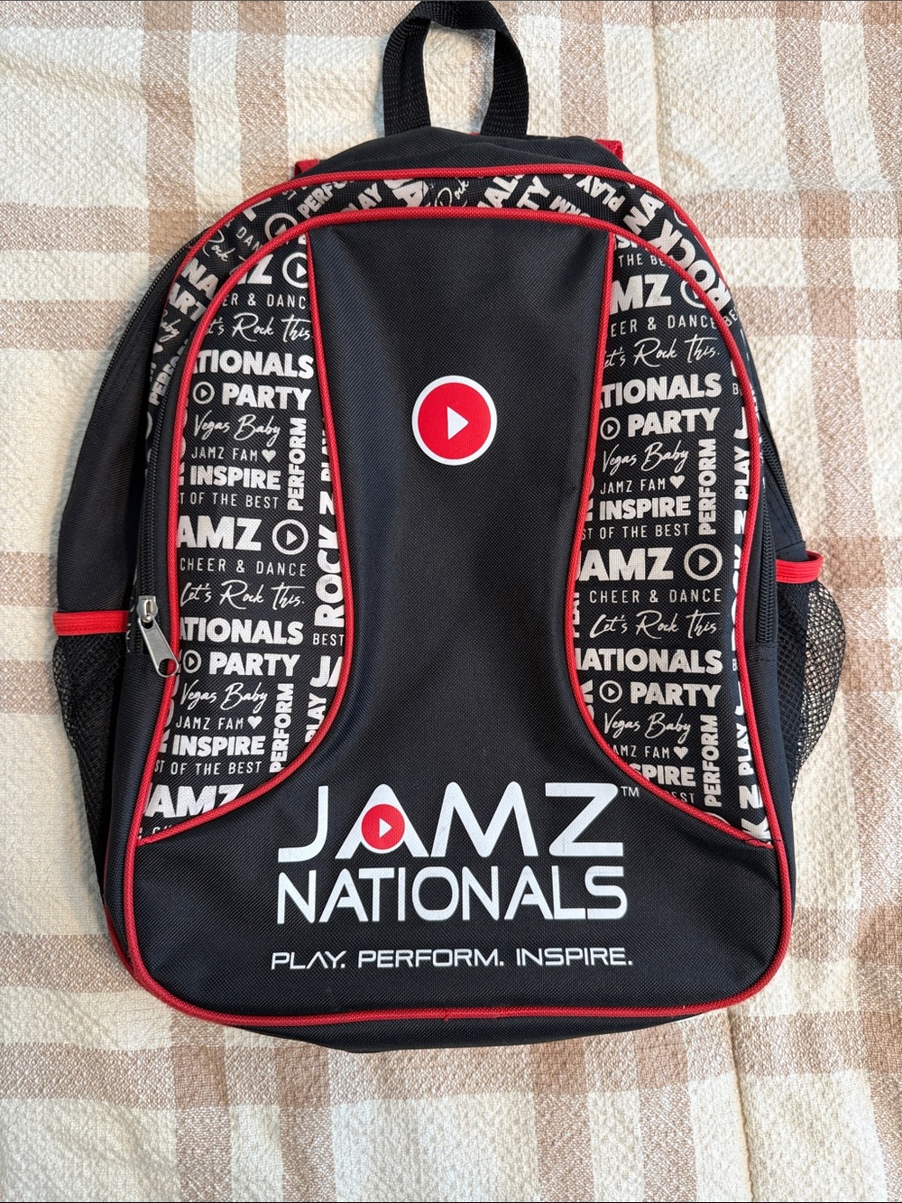 JAMZ Nationals Black & Red Logo Backpack